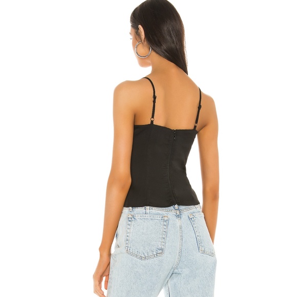 Black Embellished Cut Out Front Cami Top - Picture 3 of 4